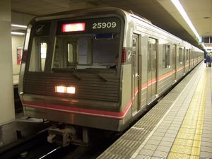 森之宮検車場への入庫回送